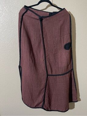 Cynthia Ashby Lunen Midi Skirt with Black Trim